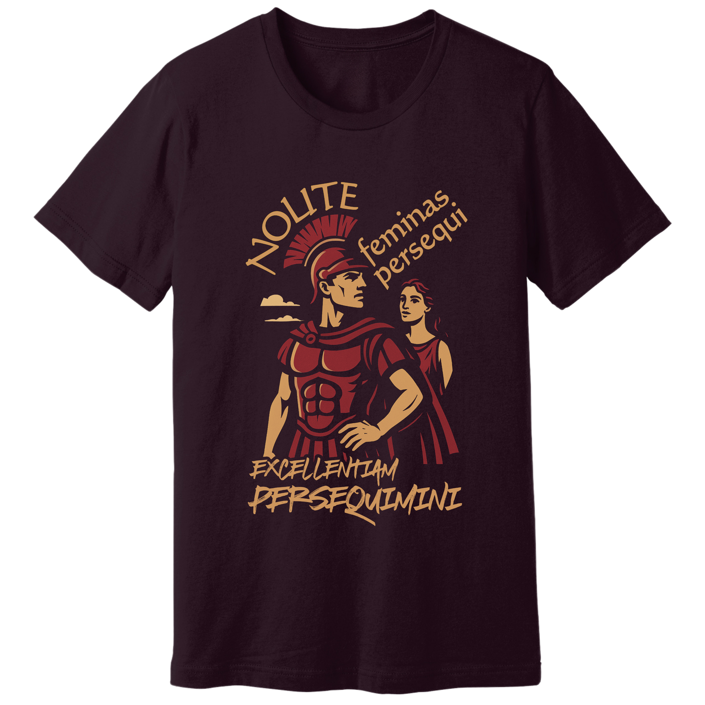 Don't chase women, chase excellence, in Latin - T-shirt