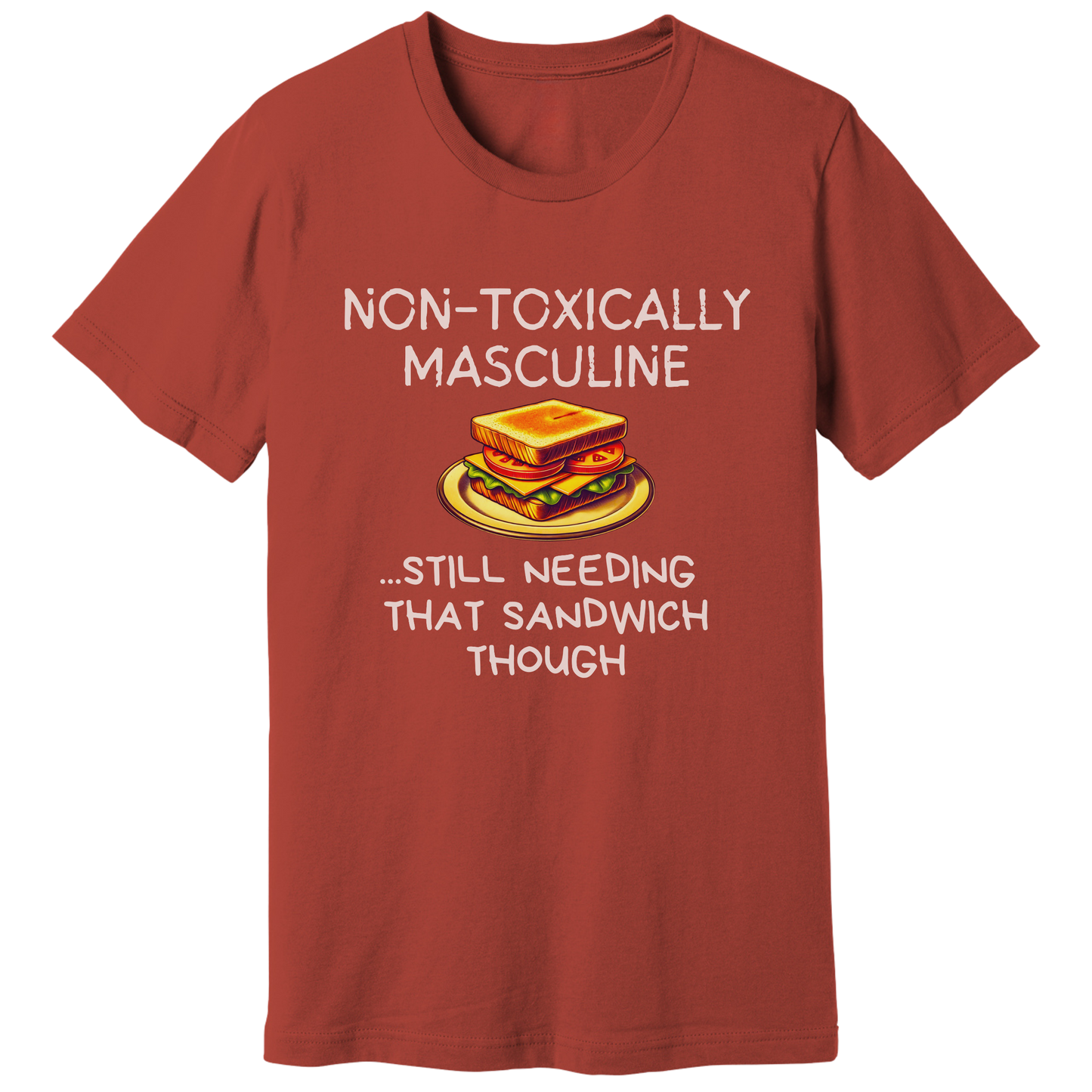 Non-toxically masculine T-shirt