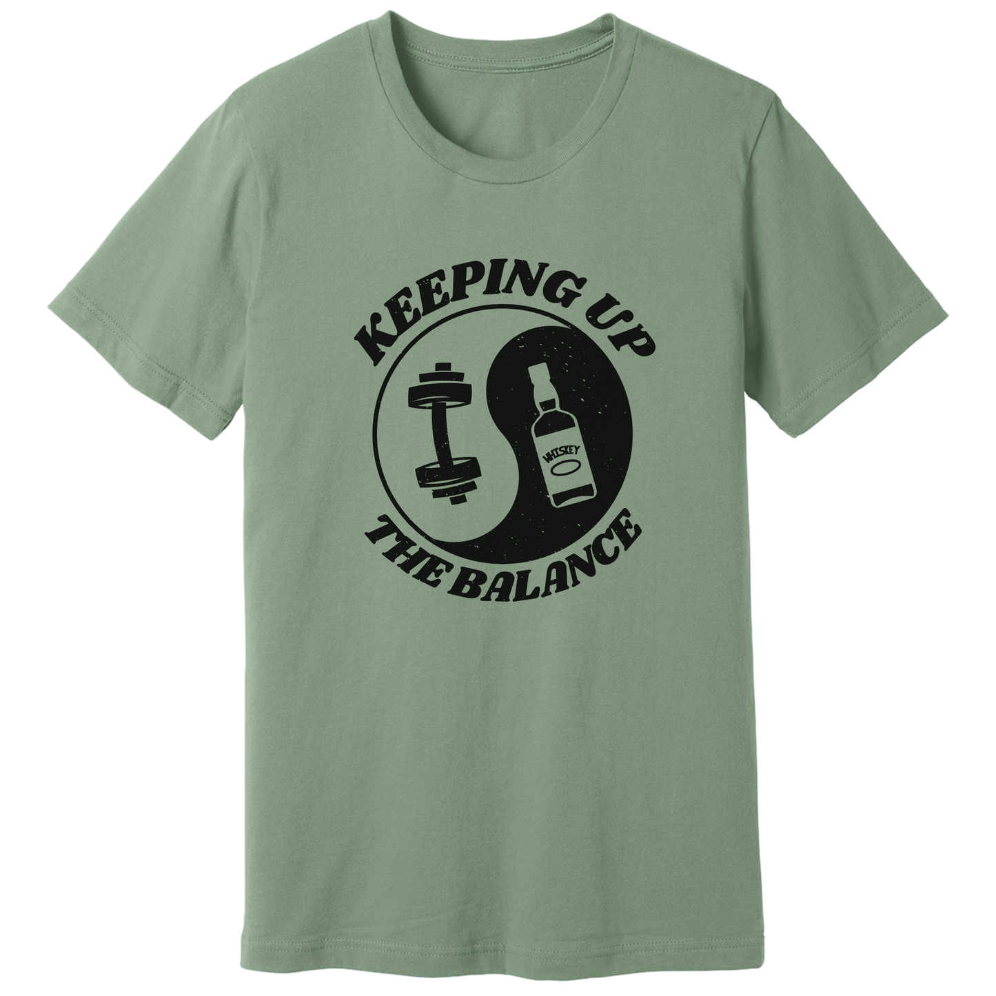 Ying yang, gym and whiskey - T-shirt