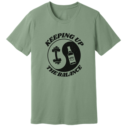 Ying yang, gym and whiskey - T-shirt