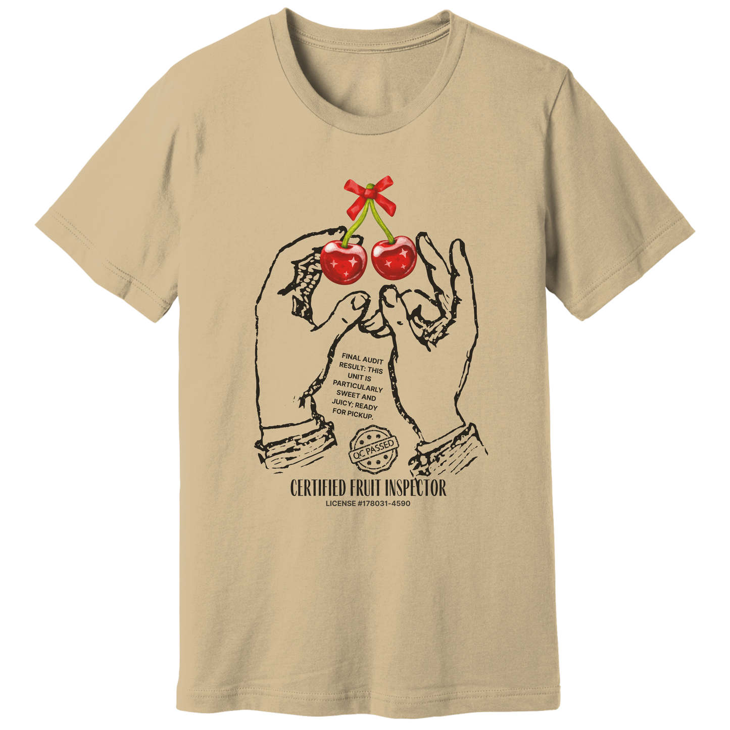 Cherries, certified fruit inspector - T-shirt