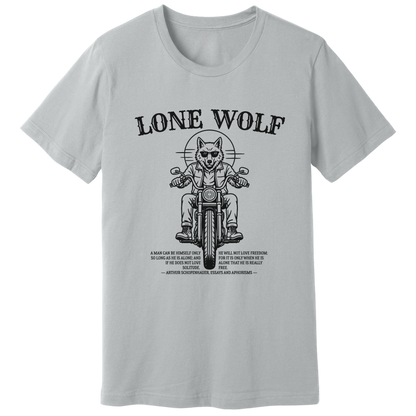 Lone Wolf, Schopenhauer quote - T-shirt