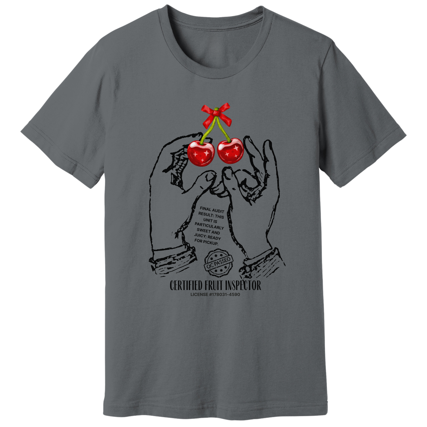 Cherries, certified fruit inspector - T-shirt