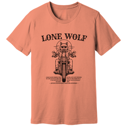 Lone Wolf, Schopenhauer quote - T-shirt