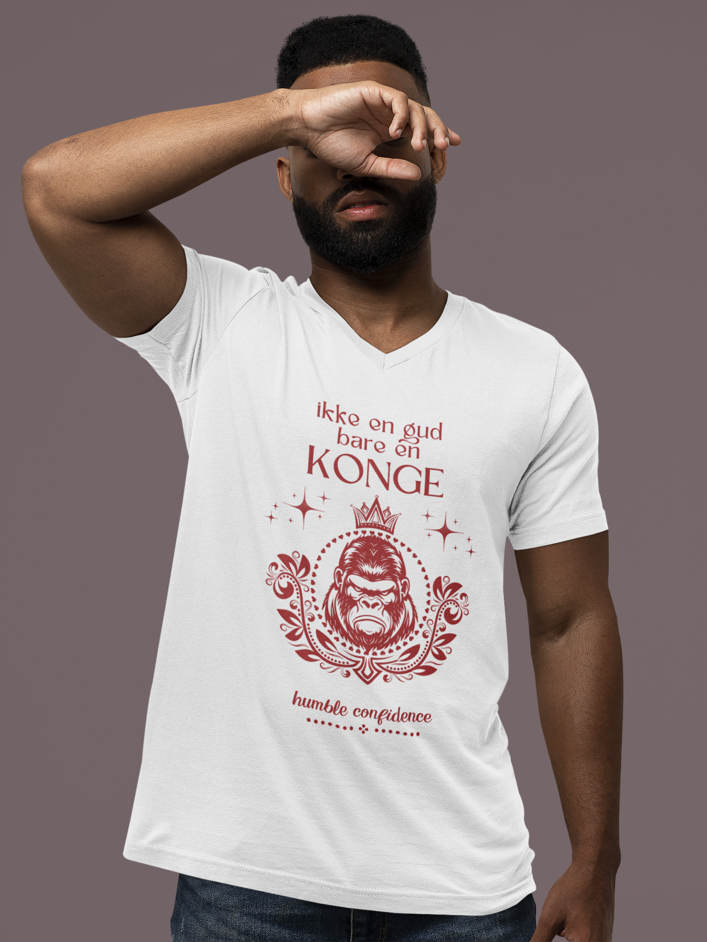 Not God just a King, in Norwegian - V-neck T-shirt