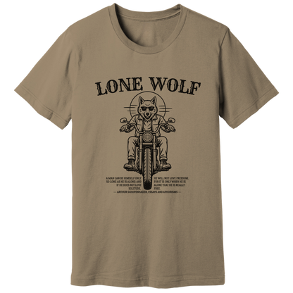 Lone Wolf, Schopenhauer quote - T-shirt
