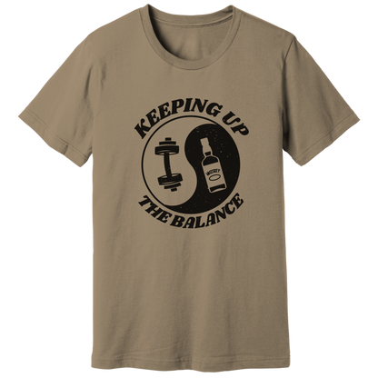 Ying yang, gym and whiskey - T-shirt