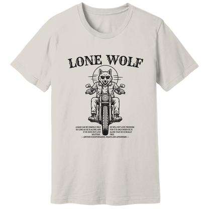 Lone Wolf, Schopenhauer quote - T-shirt