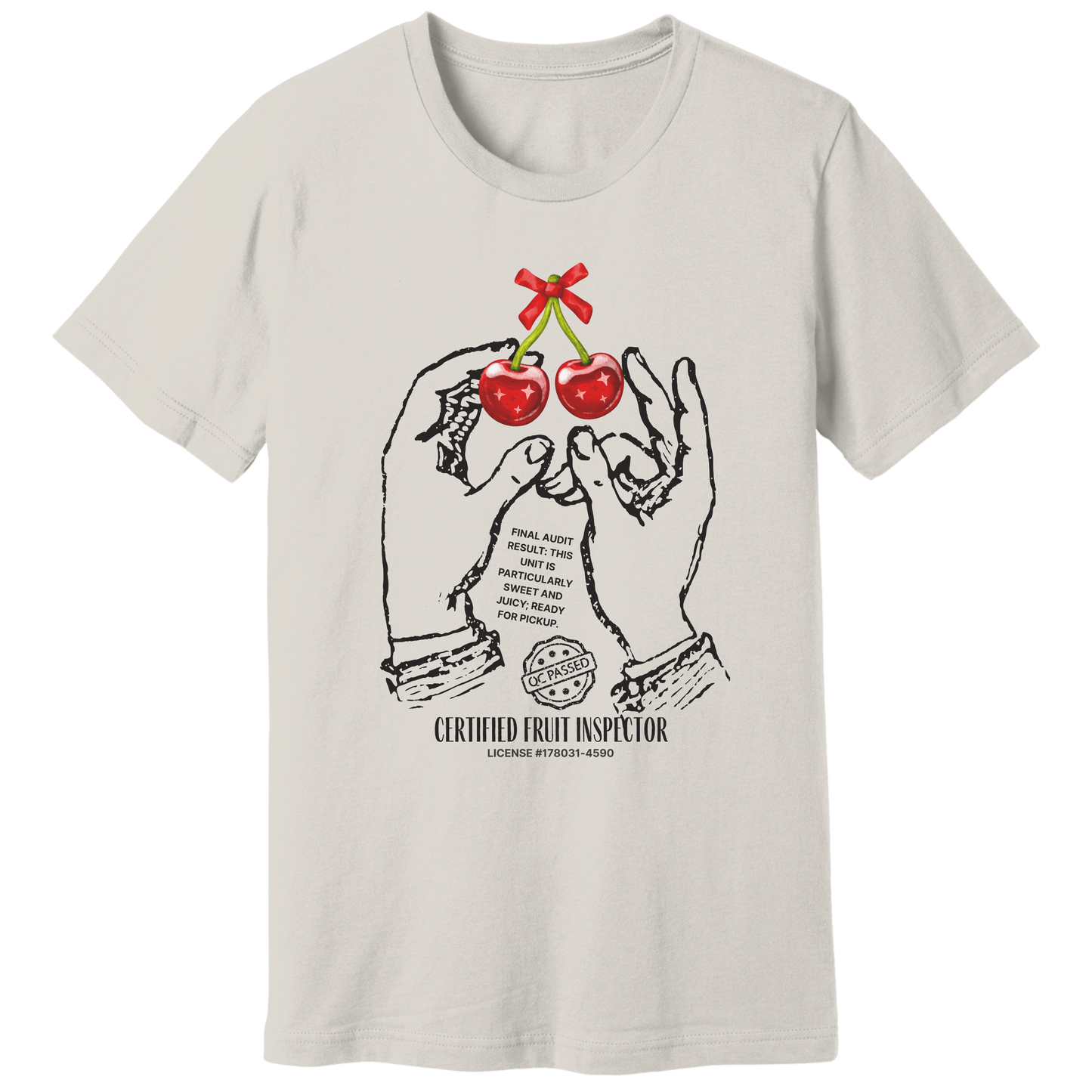 Cherries, certified fruit inspector - T-shirt