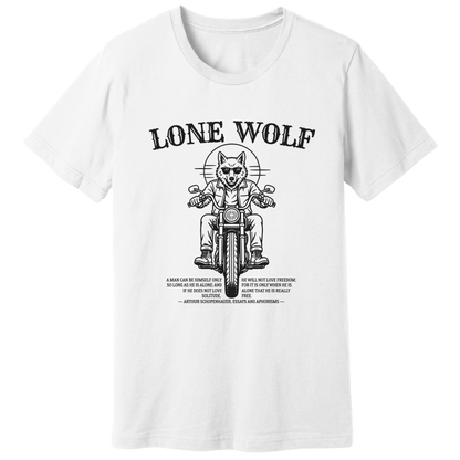 Lone Wolf, Schopenhauer quote - T-shirt